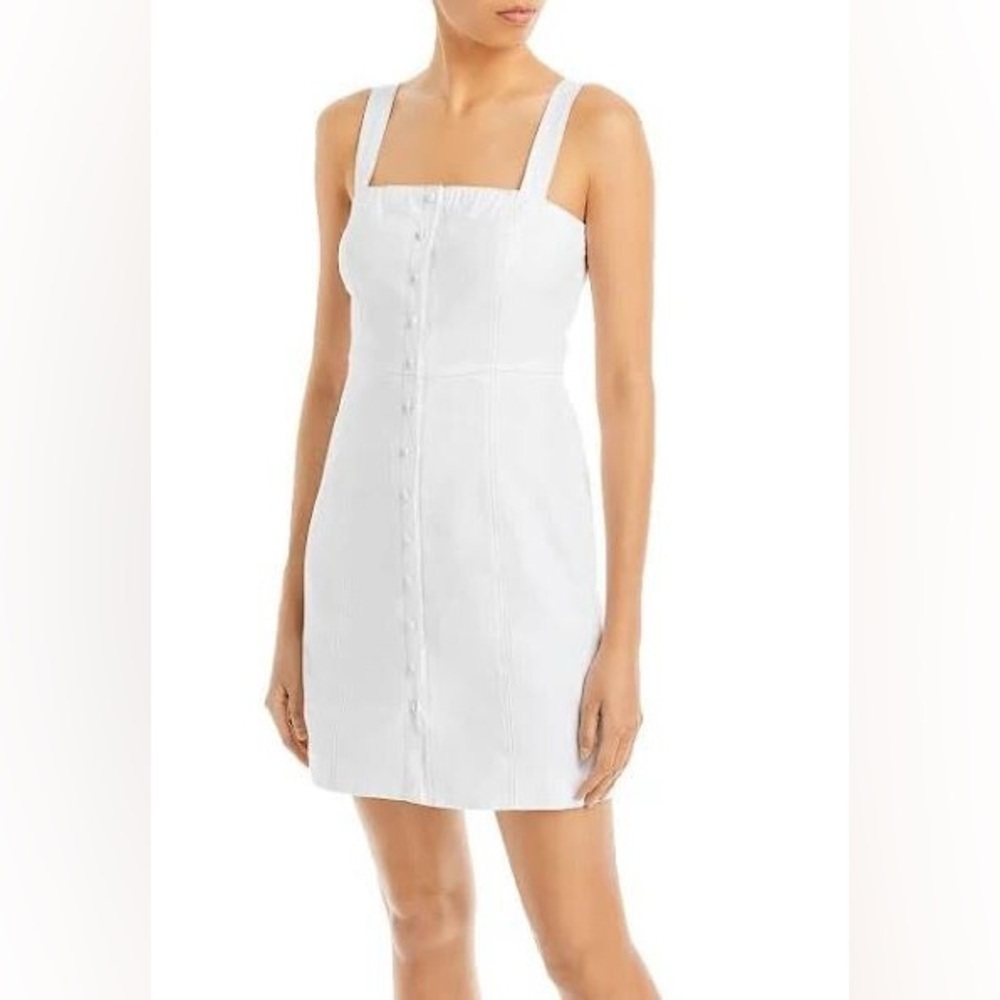 Theory Linen Blend White Button Down Mini Dress size 0
